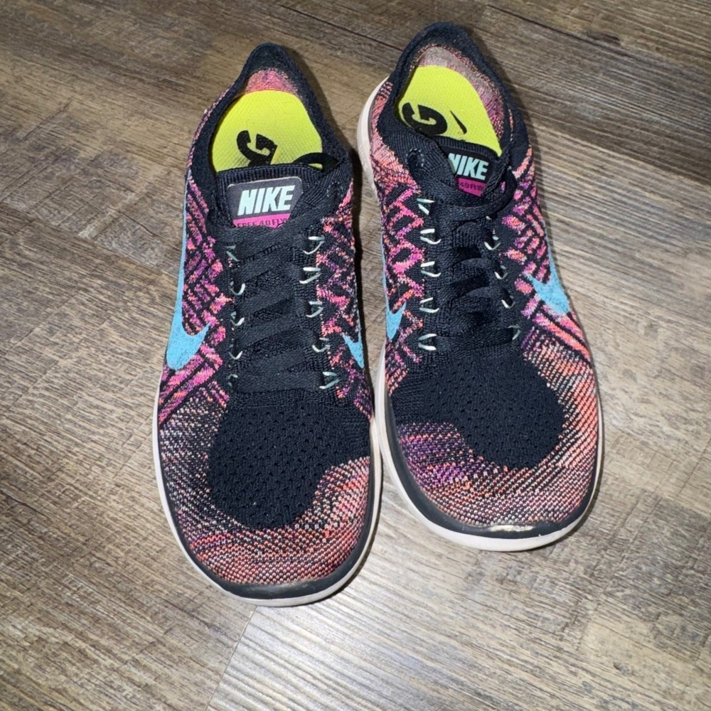 Nike Free 4.0 Flyknit Women's Size 7.5 Dark Obsidian Purple Blue 717076-405 - Picture 5 of 12